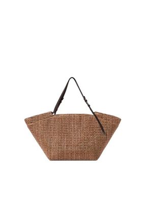 Brunello Cucinelli Raffia large panier shopper in Light Brown at Nordstrom