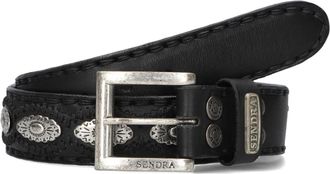 Sendra Zwart Leren Damesriem - Dames - Riemen - Zwart - 90 CM - Leer - Accessoires