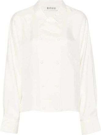 R&oacute;he Dubbelzijdig Shirt - Dames - Blouses & Shirts - Wit - Maat: XS Zijde