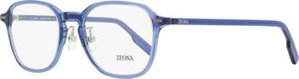 Ermenegildo Zegna Mens Modern Square Eyeglasses EZ5255-H 090 Blue 52mm