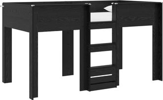 vidaXL Cama Litera Para Ni&ntilde;os Roble Negro 100 X 200 Cm Vidaxl