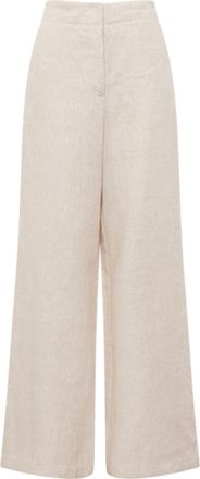 Nude Lucy Womens Dalia Linen Pant In Beige