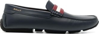 Bally Pilot leather loafers - men - Calf Leather/Rubber/Calf Leather - 40 - Blue
