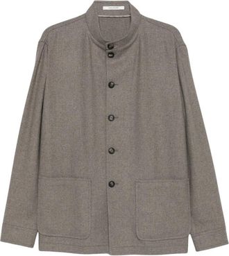 Tagliatore Taupe Regular Shirt Jacket