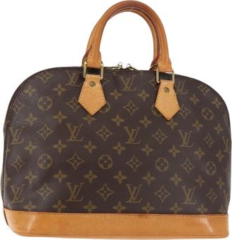 Louis Vuitton Alma Handbag Monogram Canvas Brown Canvas Handbag (Pre-Owned)