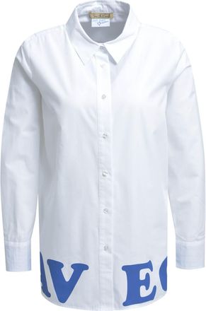 Smith & Soul Hemdbluse SMITH & SOUL, Damen, Gr. XXL, royal print, Web, Obermaterial: 100% Baumwolle, bedruckt, h&uuml;ftbedeckend, 1-Knopf-Manschette kontrastfarben,mit