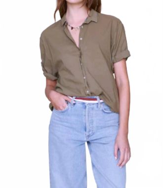 Xirena Channing Poplin Shirt In Green Moss