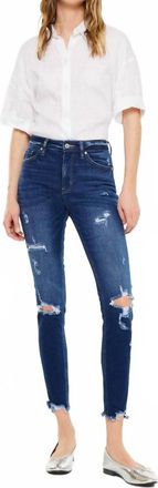 Kancan Samantha High Rise Ankle Skinny Jeans In Dark Wash