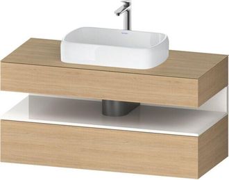 Duravit Duravit - Qatego Consola Mueble Bajo Lavabo, 1 Extra&iacute;ble, 1 Caj&oacute;n
