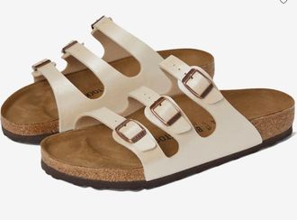 Birkenstock Womens Florida Sandal - Narrow In Graceful Pearl White