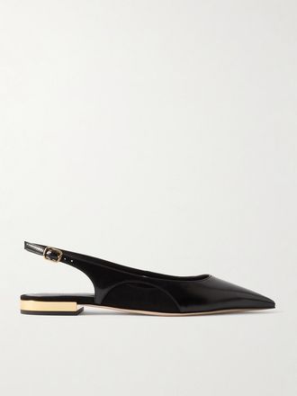 Chlo&eacute; Ballerine Slingback In Pelle Con Finiture In Camoscio Saada - Nero