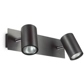 Ideal Lux Applique Moderna Spot Metallo Nero 2 Luci Gu10