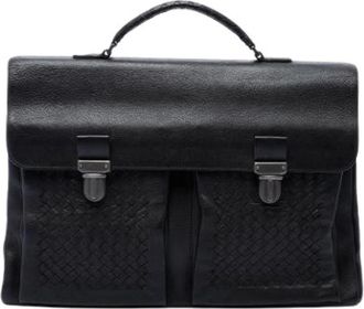 Bottega Veneta Pre-owned Vintage Business Bag - unisex - Vintage Handtas - Zwart - ONE Size - Leer - Vintage