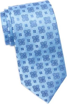 Duchamp Medallion Jacquard Silk Tie in Light Blue at Nordstrom Rack