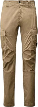 C.P. Company C.p. Company, Broeken, Heren, Beige, XL, Katoen, Cargo Lens Broek voor Mannen