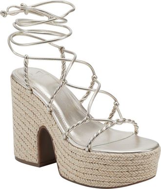 Marc Fisher Oliver Platform Sandal in Gold at Nordstrom, Size 5