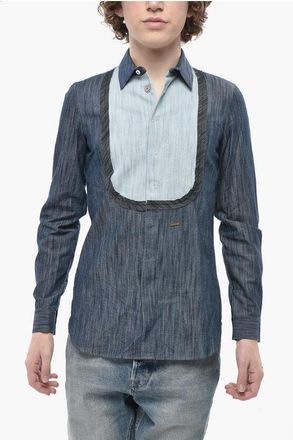 Dsquared2 French-Collar Denim Shirt size S
