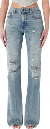 Haikure Blue Straight High Rise Jeans