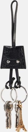 Balenciaga Le City Charm Eiffel leather keychain