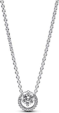 Pandora Sparkling Round Halo Pendant Collier Necklace