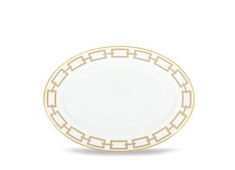 Ginori 1735 Cashmere Chains Empire Oval Flat Tray cm 34