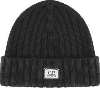C.P. Company C. P. Company Black Ribbed Beanie