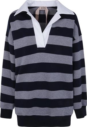 N&deg;21 Polo Neck Sweatshirt - Dames - Sweatshirts - Veelkleurig - S - Hoodies & sweatvesten