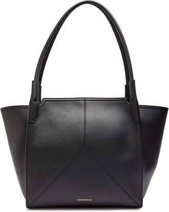 Victoria Beckham Victoria Small Panelled Leather Tote - Black - One Size