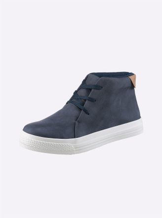 Heine Schn&uuml;rschuh HEINE, Damen, Gr. 36, blau, Synthetik, Schuhe Schn&uuml;rschuh