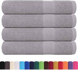 vidaXL Toallas De Sauna 4 Uds 100% Algod&oacute;n Gris 80x200 Cm 360 Gsm Vidaxl