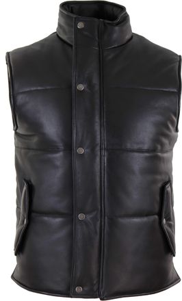 TruClothing Leather Waistcoat Gilet Puffer Warm Casual