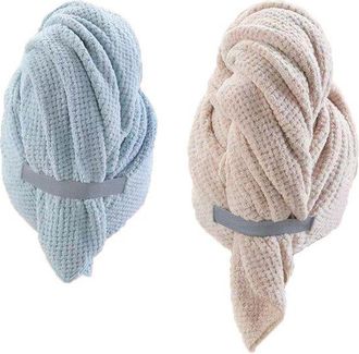 OEM Dos Toallas Extragrandes Para Secar El Cabello, Toallas De Ba&ntilde;o Suaves Y De Secado R&aacute;pido, Tama&ntilde;o 100 X 60 Cm, S&uacute;per Absorbentes, Patr&oacute;n De Gofre
