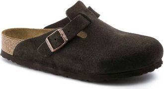 Birkenstock Womens Boston Soft Footbed Clog In Mocha