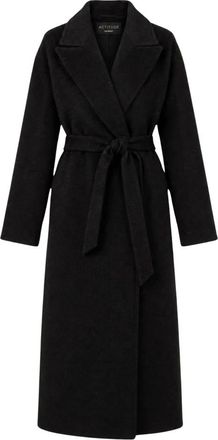 Twinset Actitude Lange Jas - Dames - Jas met riem - Zwart - XS - Jassen