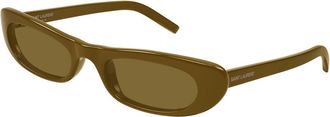 Saint Laurent SL 557 SHADE 006 Womens Sunglasses Brown Size 53