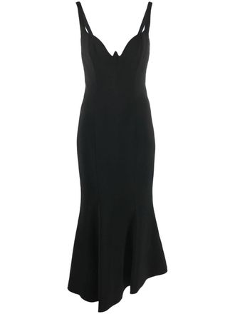 Alexandre Vauthier flared-hem dress - women - Viscose/Wool/Spandex/Elastane/Acetate/Silk - 38 - Black