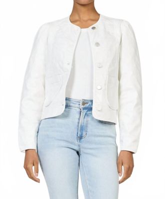 Dear John Denim Kat Quilted Denim Jacket In White