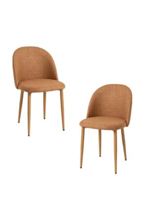 Regalos Miguel Packs Sillas Comedor - Pack 2 Sillas Vint Tela - Marr&oacute;n Arena
