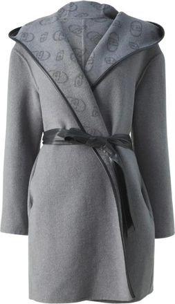 Liu Jo Basic wollen jas - Dames - Jas met riem - Grijs - L - Wol - Jassen