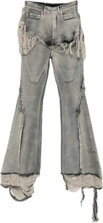 Rick Owens uitlopende jeans met franjes