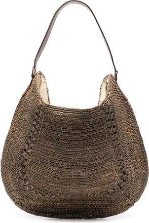 Ibeliv Meva shoulder bag - women - Calf Leather/Raffia - OS - Brown