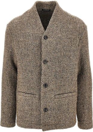 Emporio Armani Boucl&eacute; wool-blend jacket Man 46