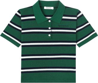 Sporty & Rich Polo a righe - Verde
