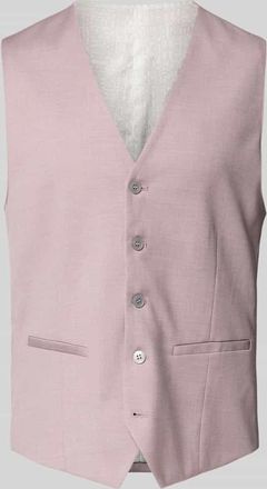 Daniel Hechter Regular Fit Weste mit Paspeltaschen in Dunkelrot, Größe 48