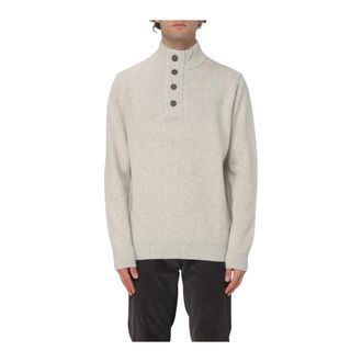 Barbour Turtlenecks, male, White, XL, Lambswool Knit High Neck Pullover