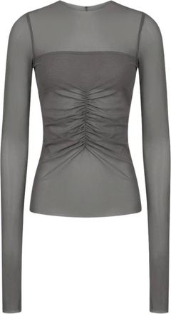 Rick Owens Blouses, female, Gray, Size: XS Temple Bandeau Top