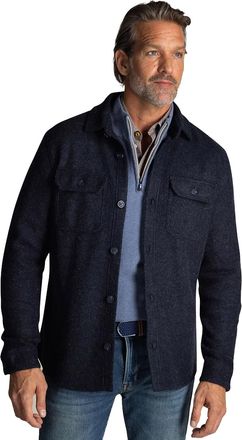 N-Z-A- NEW ZEALAND AUCKLAND NZA overshirt navy gem&ecirc;leerd regular fit wol