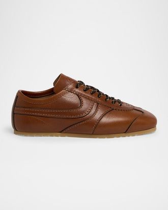 Dries Van Noten Dustin Calf Leather Retro Sneakers