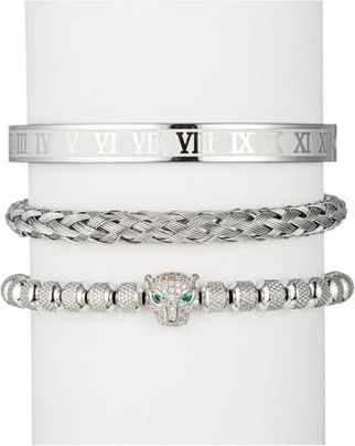 Eye Candy Los Angeles Leopard Set of 3 Assorted Bracelets in Silver at Nordstrom Rack
