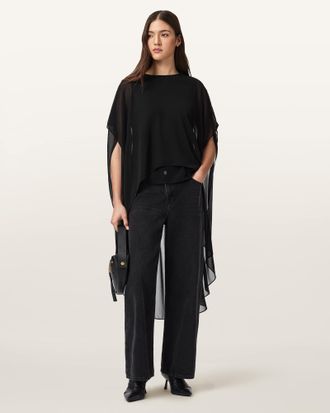 AllSaints Jamie Sheer Oversized Top